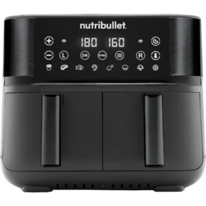 Friteuza cu aer cald Nutribulet Twin Drawer Air Fryer NBA081B, 2850 W, 4 l, 2 cosuri, 8 programe, Negru Friteuza cu aer cald Nutribulet Twin Drawer Air Fryer NBA081B, 2850 W, 4 l, 2 cosuri, 8 programe, Negru