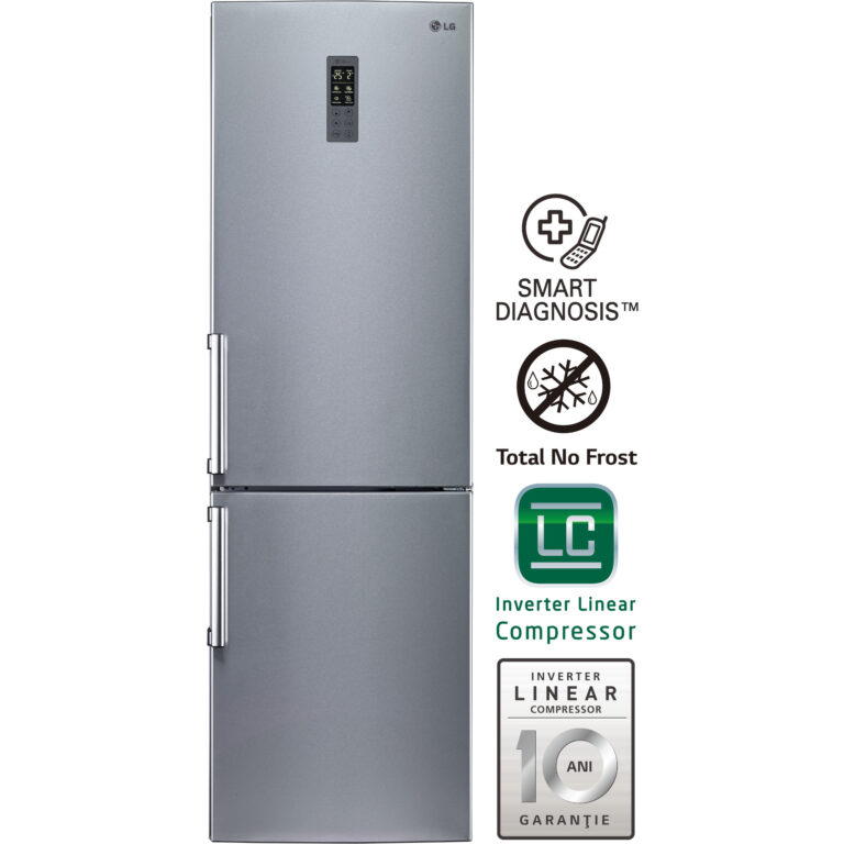 Combina frigorifica LG GBB539PVQWB, 318 l, Clasa A+, Silver