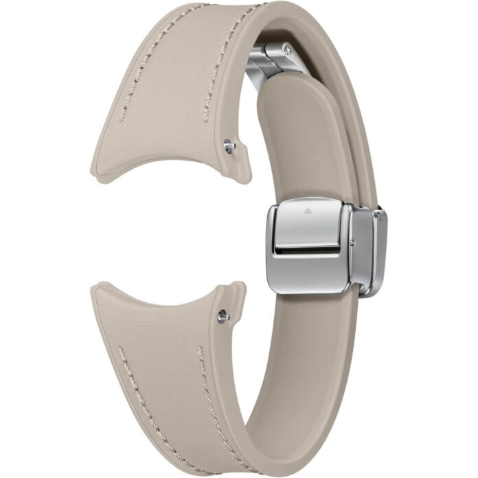 Galaxy Watch D-Buckle Hybrid Leather Band pentru Samsung Galaxy Watch6, 20 mm, Slim, S/M, Etoupe Galaxy Watch D-Buckle Hybrid Leather Band pentru Samsung Galaxy Watch6, 20 mm, Slim, S/M, Etoupe