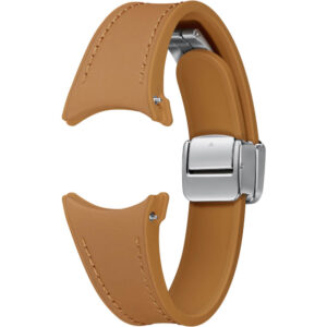 Galaxy Watch D-Buckle Hybrid Leather Band pentru Samsung Galaxy Watch6, 20 mm, Slim, S/M, Camel Galaxy Watch D-Buckle Hybrid Leather Band pentru Samsung Galaxy Watch6, 20 mm, Slim, S/M, Camel