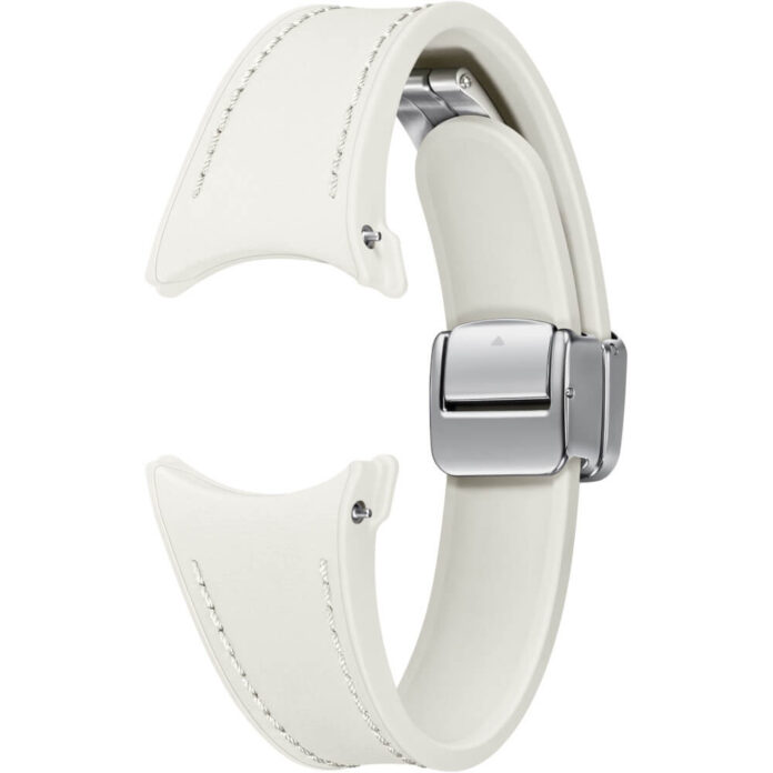 Galaxy Watch D-Buckle Hybrid Leather Band pentru Samsung Galaxy Watch6, 20 mm, Slim, S/M, Albastru Galaxy Watch D-Buckle Hybrid Leather Band pentru Samsung Galaxy Watch6, 20 mm, Slim, S/M, Albastru