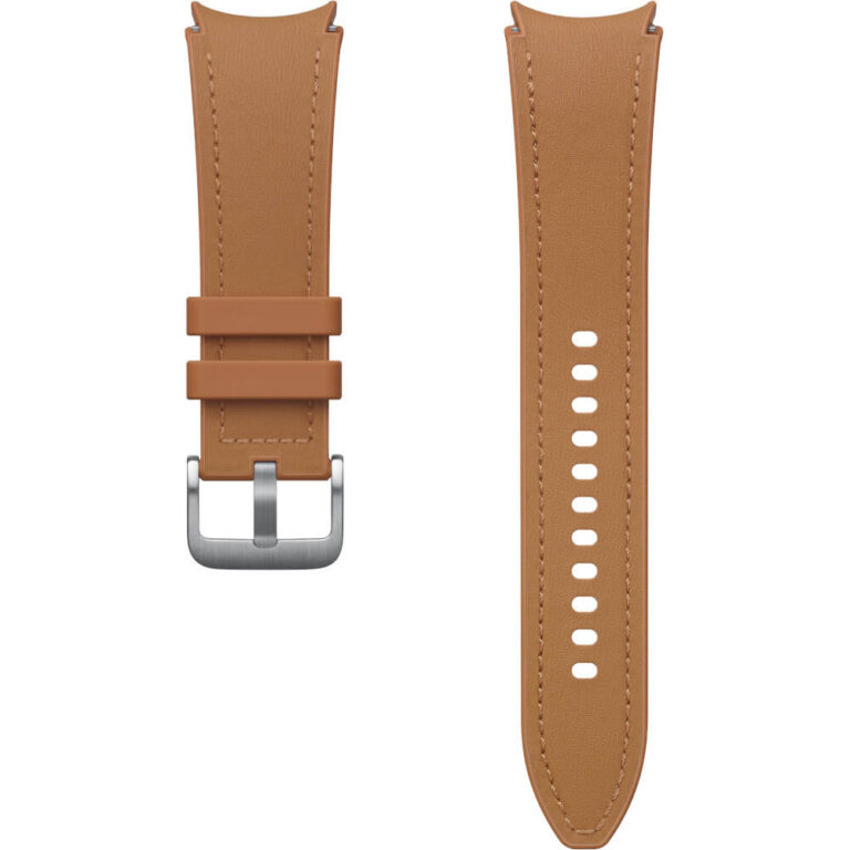 Galaxy Watch Hybrid Leather Band pentru Samsung Galaxy Watch6, 20 mm, M/L, Camel
