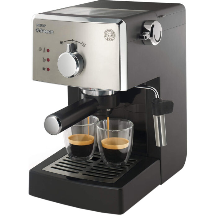 Espressor manual Philips Saeco Poemia HD8425/19, 1050 W, 1.25 L, 15 bar, Argintiu Espressor manual Philips Saeco Poemia HD8425/19, 1050 W, 1.25 L, 15 bar, Argintiu