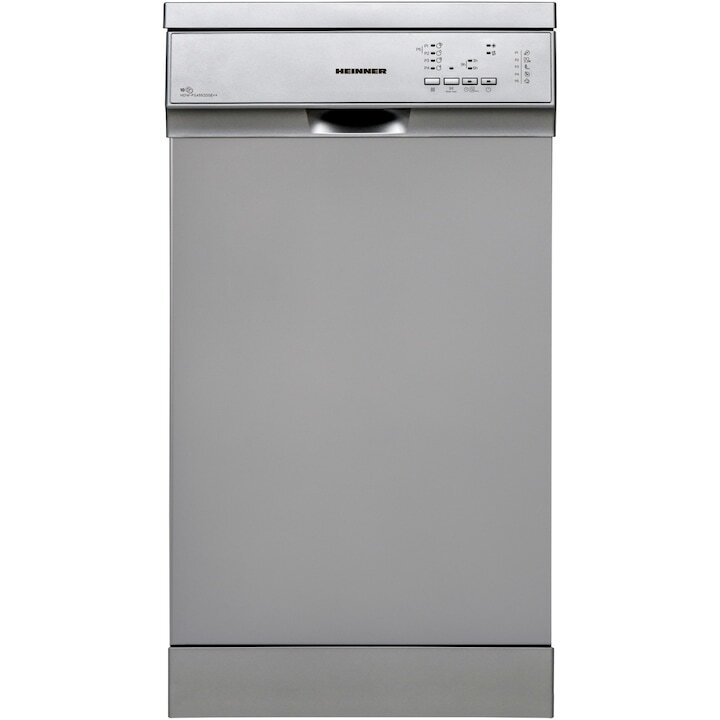 Masina de spalat vase incorporabila Heinner HDW-BIM45510E++, Slim, 10 seturi, 5 programe, Clasa E, AquaStop, 45 cm