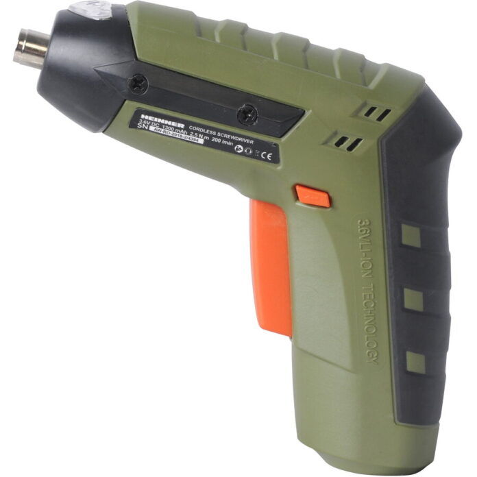 Surubelnita cu acumulator Heinner ASA020, 3.6 V, 180 RPM, 2.5 Nm, 1300 mAh, Cablu USB (Negru/Verde) Surubelnita cu acumulator Heinner ASA020, 3.6 V, 180 RPM, 2.5 Nm, 1300 mAh, Cablu USB (Negru/Verde)