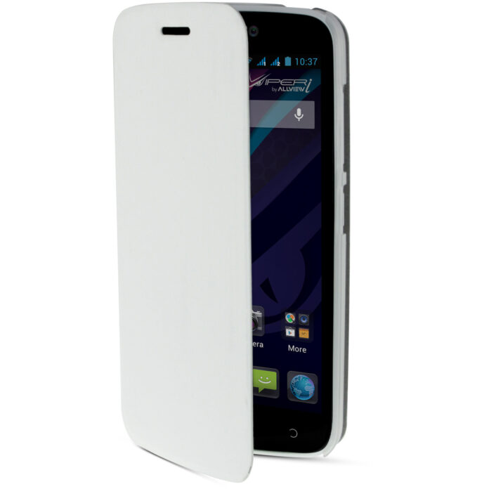 Husa Flip Cover Allview HFWV1I pentru V1 Viper i, Alb Husa Flip Cover Allview HFWV1I pentru V1 Viper i, Alb