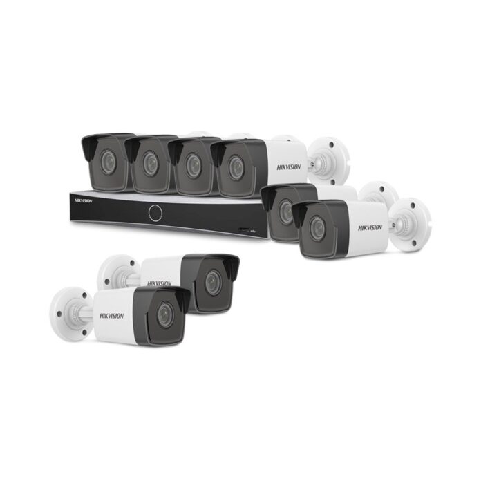 Sistem supraveghere IP exterior basic HikVision KIT-HIK-B8EXT2MP-30M-POE, 8 camere, 2 MP, 2.8 mm, IR 30 m Sistem supraveghere IP exterior basic HikVision KIT-HIK-B8EXT2MP-30M-POE, 8 camere, 2 MP, 2.8 mm, IR 30 m