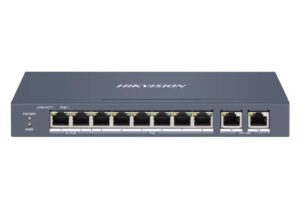 Switch 8 porturi PoE 10/100 Mbps + 2 porturi RJ45, Smart Manger, Hi-PoE, Carcasa metal, IP40, Hikvision DS-3E1310HP-EI Switch 8 porturi PoE 10/100 Mbps + 2 porturi RJ45, Smart Manger, Hi-PoE, Carcasa metal, IP40, Hikvision DS-3E1310HP-EI