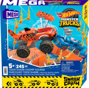 Hot Wheels Monster Truck Mega Set Constructie Cursa Tiger Shark Chomp Hot Wheels Monster Truck Mega Set Constructie Cursa Tiger Shark Chomp