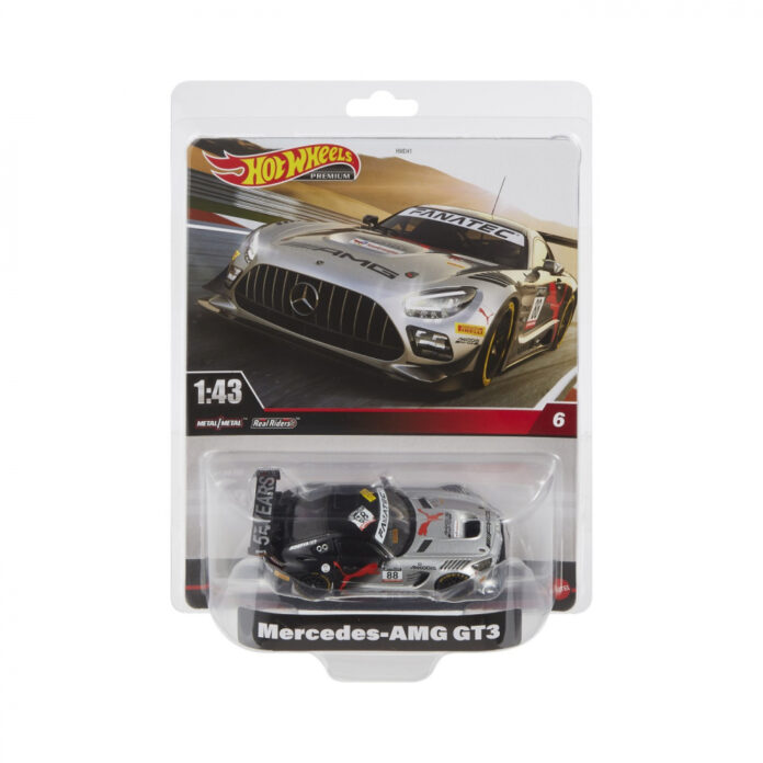 HOT WHEELS PREMIUM REAL RIDERS MASINUTA METALICA MERCEDES AMG GT3 SCARA 1:43 HOT WHEELS PREMIUM REAL RIDERS MASINUTA METALICA MERCEDES AMG GT3 SCARA 1:43