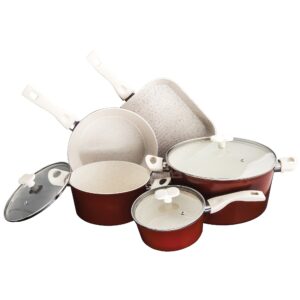 Set 8 piese Heinner Marlene HR-BET-BR008, Ceramica + Marmura, Inductie Set 8 piese Heinner Marlene HR-BET-BR008, Ceramica + Marmura, Inductie