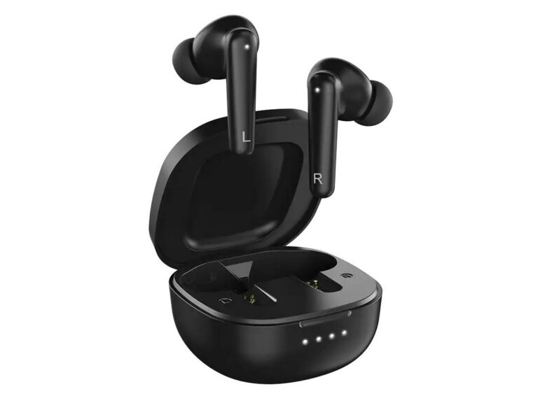 Casti wireless intraauriculare Genius, Bluetooth 5.3, microfon, reducere zgomot, control tactil, USB-C, HS-M910BT