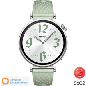 Huawei Watch GT 4, 41 mm, Stainless Steel Case with Green Fluoroelastomer Strap Huawei Watch GT 4, 41 mm, Stainless Steel Case with Green Fluoroelastomer Strap