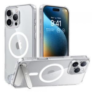 Husa MagSafe pentru Apple iPhone 16 Pro, Torras, Pstand, Transparenta Husa MagSafe pentru Apple iPhone 16 Pro, Torras, Pstand, Transparenta