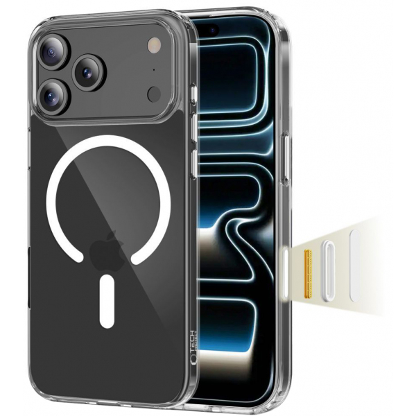 Husa MagSafe pentru Apple iPhone 17 Pro Max, Tech-Protect, Flexair Hybrid CC, Transparenta Husa MagSafe pentru Apple iPhone 17 Pro Max, Tech-Protect, Flexair Hybrid CC, Transparenta