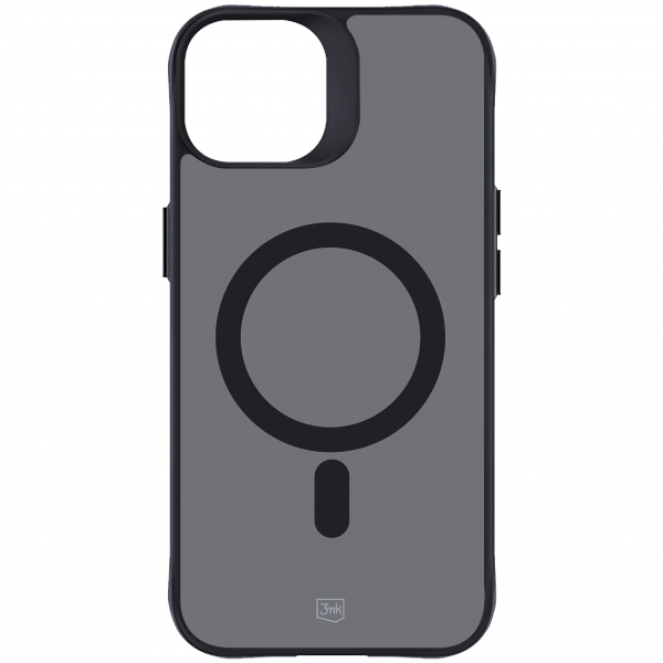 Husa MagSafe pentru Apple iPhone 15, 3MK, Smoke MagCase, Neagra Husa MagSafe pentru Apple iPhone 15, 3MK, Smoke MagCase, Neagra