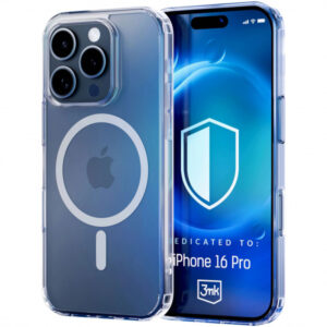 Husa MagSafe pentru Apple iPhone 16 Pro, 3MK, MagCase, Transparenta Husa MagSafe pentru Apple iPhone 16 Pro, 3MK, MagCase, Transparenta