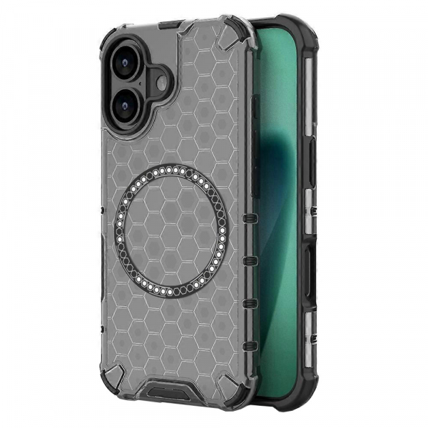 Husa MagSafe pentru Apple iPhone 17, Techsuit, HoneyComb Shield, Alba Husa MagSafe pentru Apple iPhone 17, Techsuit, HoneyComb Shield, Alba