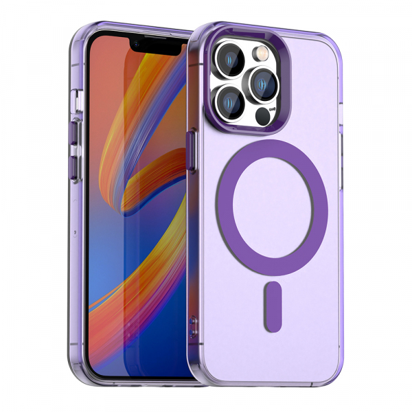 Husa MagSafe pentru Apple iPhone 12 Pro Max, Techsuit, CandyCase, Roz Husa MagSafe pentru Apple iPhone 12 Pro Max, Techsuit, CandyCase, Roz