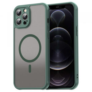 Husa MagSafe pentru Apple iPhone 12 Pro Max, Techsuit, HaloFrost II, Verde Husa MagSafe pentru Apple iPhone 12 Pro Max, Techsuit, HaloFrost II, Verde