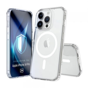 Husa MagSafe pentru Apple iPhone 14 Pro, 3MK, Armor MagCase, Transparenta Husa MagSafe pentru Apple iPhone 14 Pro, 3MK, Armor MagCase, Transparenta