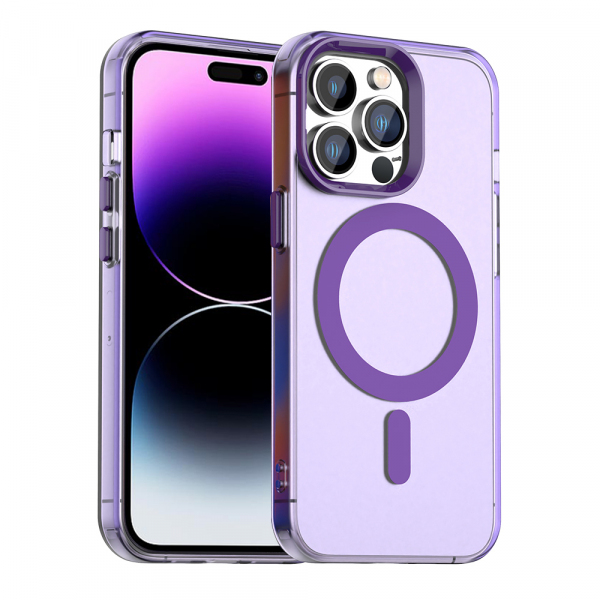 Husa MagSafe pentru Apple iPhone 14 Pro Max, Techsuit, CandyCase, Roz Husa MagSafe pentru Apple iPhone 14 Pro Max, Techsuit, CandyCase, Roz