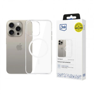 Husa MagSafe pentru Apple iPhone 15 Pro Max, 3MK, Clear MagCase, Transparenta Husa MagSafe pentru Apple iPhone 15 Pro Max, 3MK, Clear MagCase, Transparenta
