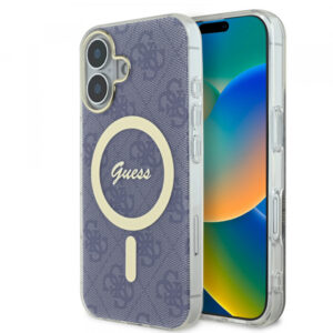 Husa MagSafe pentru Apple iPhone 16, Guess, IML 4G (Roz) Husa MagSafe pentru Apple iPhone 16, Guess, IML 4G (Roz)
