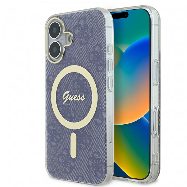 Husa MagSafe pentru Apple iPhone 16, Guess, IML 4G (Roz) Husa MagSafe pentru Apple iPhone 16, Guess, IML 4G (Roz)