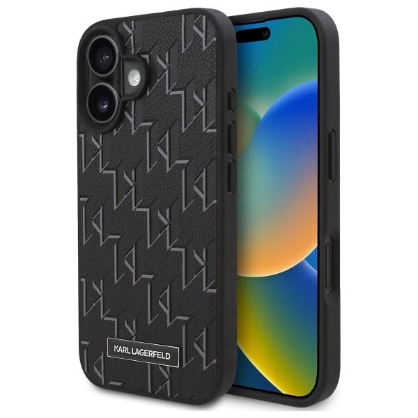 Husa MagSafe pentru Apple iPhone 16, Karl Lagerfeld, Hot Stamp, Neagra Husa MagSafe pentru Apple iPhone 16, Karl Lagerfeld, Hot Stamp, Neagra