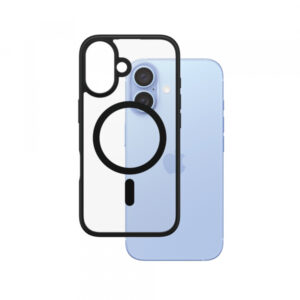 Husa MagSafe pentru Apple iPhone 16, PanzerGlass, Frame, Transparenta Neagra Husa MagSafe pentru Apple iPhone 16, PanzerGlass, Frame, Transparenta Neagra