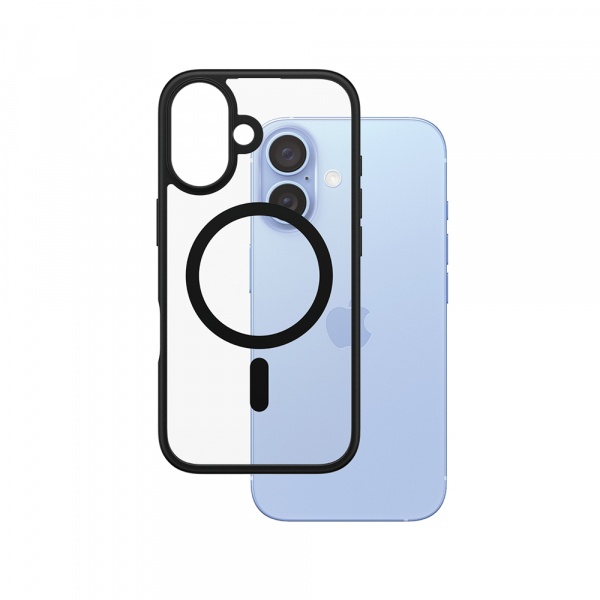 Husa MagSafe pentru Apple iPhone 16, PanzerGlass, Frame, Transparenta Neagra Husa MagSafe pentru Apple iPhone 16, PanzerGlass, Frame, Transparenta Neagra