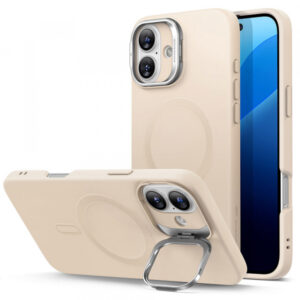 Husa MagSafe pentru Apple iPhone 16 Plus, ESR, Cloud Soft Kickstand, Crem Husa MagSafe pentru Apple iPhone 16 Plus, ESR, Cloud Soft Kickstand, Crem