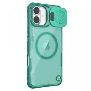 Husa MagSafe pentru Apple iPhone 16 Plus, Nillkin, Iceblade Prop (w/o Camera Cutout), Verde Husa MagSafe pentru Apple iPhone 16 Plus, Nillkin, Iceblade Prop (w/o Camera Cutout), Verde