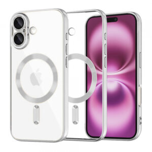 Husa MagSafe pentru Apple iPhone 16 Plus, Techsuit, Luxury Crystal, Rosie Husa MagSafe pentru Apple iPhone 16 Plus, Techsuit, Luxury Crystal, Rosie