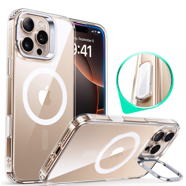 Husa MagSafe pentru Apple iPhone 16 Pro, ESR, Classic Hybrid Kickstand Slide, Transparenta Husa MagSafe pentru Apple iPhone 16 Pro, ESR, Classic Hybrid Kickstand Slide, Transparenta