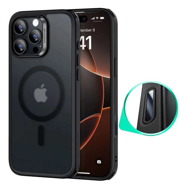 Husa MagSafe pentru Apple iPhone 16 Pro Max, ESR, Classic Hybrid Slide, Neagra Satinata Husa MagSafe pentru Apple iPhone 16 Pro Max, ESR, Classic Hybrid Slide, Neagra Satinata