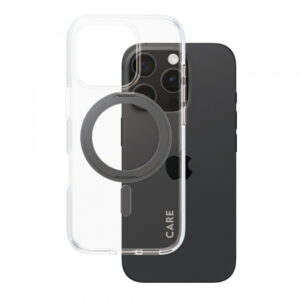 Husa MagSafe pentru Apple iPhone 16 Pro, PanzerGlass, Care Feature Kickstand, Transparenta Argintie Husa MagSafe pentru Apple iPhone 16 Pro, PanzerGlass, Care Feature Kickstand, Transparenta Argintie