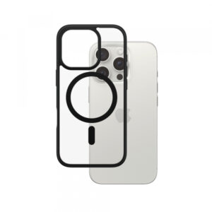 Husa MagSafe pentru Apple iPhone 16 Pro, PanzerGlass, Frame, Transparenta Neagra Husa MagSafe pentru Apple iPhone 16 Pro, PanzerGlass, Frame, Transparenta Neagra