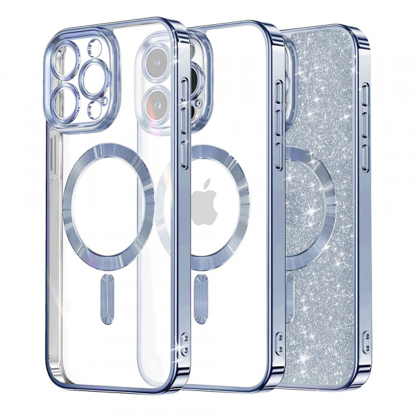 Husa MagSafe pentru Apple iPhone 16 Pro, Techsuit, Luxury Glitter, Bleu Husa MagSafe pentru Apple iPhone 16 Pro, Techsuit, Luxury Glitter, Bleu