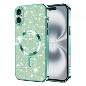 Husa MagSafe pentru Apple iPhone 16, Techsuit, Luxury Glitter, Neagra Husa MagSafe pentru Apple iPhone 16, Techsuit, Luxury Glitter, Neagra