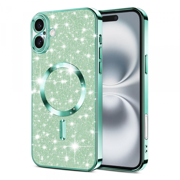 Husa MagSafe pentru Apple iPhone 16, Techsuit, Luxury Glitter, Neagra Husa MagSafe pentru Apple iPhone 16, Techsuit, Luxury Glitter, Neagra