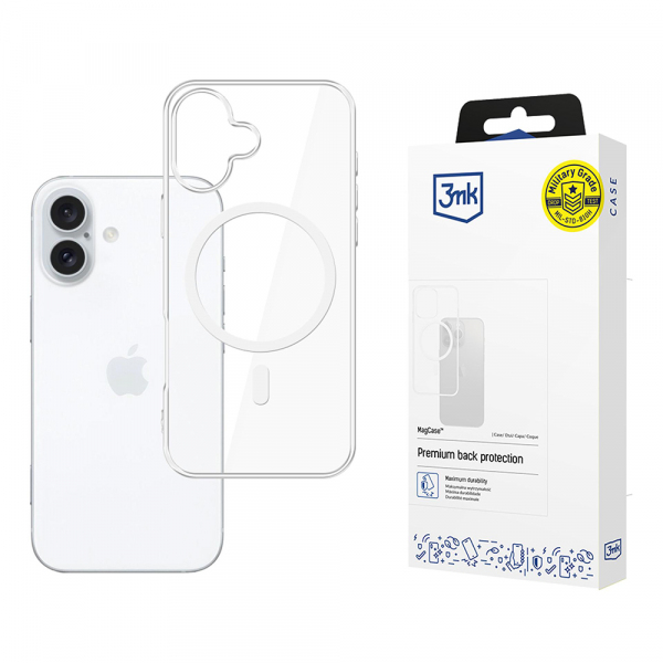 Husa MagSafe pentru Apple iPhone 17, 3MK, MagCase, Transparenta Husa MagSafe pentru Apple iPhone 17, 3MK, MagCase, Transparenta