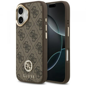 Husa MagSafe pentru Apple iPhone 17, Guess, 4G Strass Logo, Neagra Husa MagSafe pentru Apple iPhone 17, Guess, 4G Strass Logo, Neagra