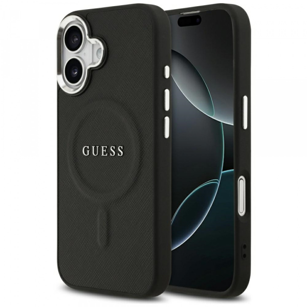 Husa MagSafe pentru Apple iPhone 17, Guess, Classic Logo, Neagra Husa MagSafe pentru Apple iPhone 17, Guess, Classic Logo, Neagra
