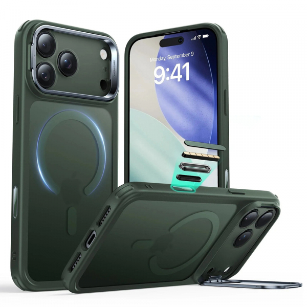 Husa MagSafe pentru Apple iPhone 17 Pro, ESR, Classic Hybrid Kickstand, Albastra Satinata Husa MagSafe pentru Apple iPhone 17 Pro, ESR, Classic Hybrid Kickstand, Albastra Satinata