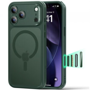 Husa MagSafe pentru Apple iPhone 17 Pro, ESR, Classic Hybrid, Verde Satinata Husa MagSafe pentru Apple iPhone 17 Pro, ESR, Classic Hybrid, Verde Satinata