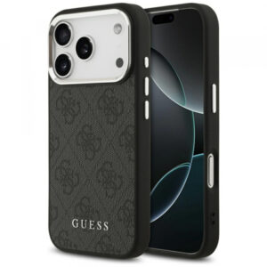 Husa MagSafe pentru Apple iPhone 17 Pro, Guess, 4G Classic Logo, Neagra Husa MagSafe pentru Apple iPhone 17 Pro, Guess, 4G Classic Logo, Neagra