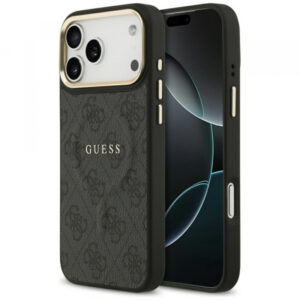 Husa MagSafe pentru Apple iPhone 17 Pro, Guess, 4G Classic, Neagra Husa MagSafe pentru Apple iPhone 17 Pro, Guess, 4G Classic, Neagra