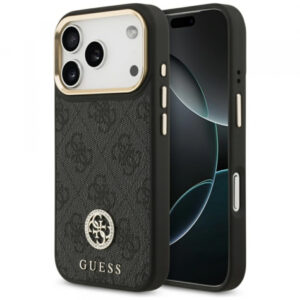 Husa MagSafe pentru Apple iPhone 17 Pro, Guess, 4G Strass Logo, Maro Husa MagSafe pentru Apple iPhone 17 Pro, Guess, 4G Strass Logo, Maro